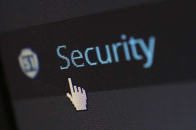 a security link on a screen with a cursor mousing over